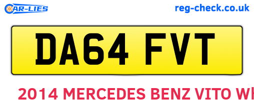 DA64FVT are the vehicle registration plates.