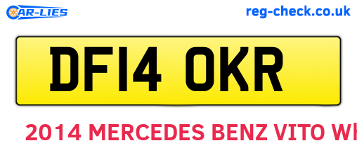 DF14OKR are the vehicle registration plates.