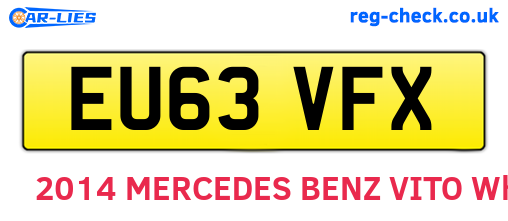 EU63VFX are the vehicle registration plates.