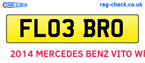 FL03BRO are the vehicle registration plates.