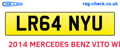 LR64NYU are the vehicle registration plates.