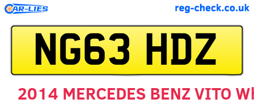 NG63HDZ are the vehicle registration plates.