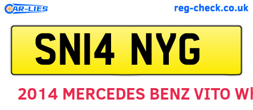 SN14NYG are the vehicle registration plates.