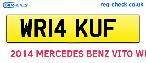 WR14KUF are the vehicle registration plates.