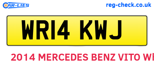 WR14KWJ are the vehicle registration plates.