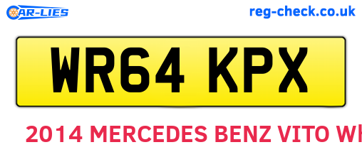 WR64KPX are the vehicle registration plates.