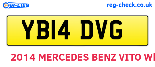 YB14DVG are the vehicle registration plates.