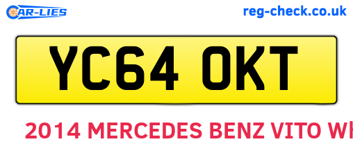 YC64OKT are the vehicle registration plates.