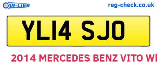 YL14SJO are the vehicle registration plates.