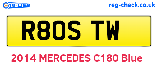 R80STW are the vehicle registration plates.