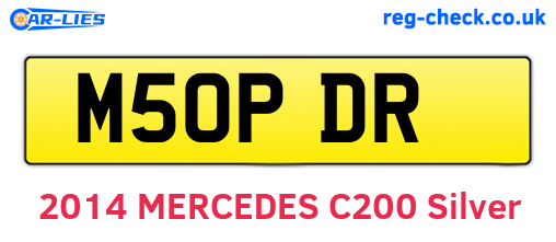 M50PDR are the vehicle registration plates.