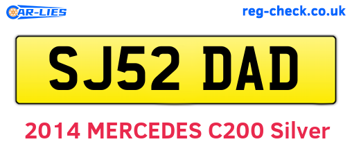 SJ52DAD are the vehicle registration plates.