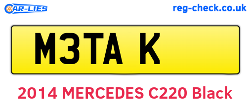 M3TAK are the vehicle registration plates.