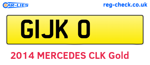 G1JKO are the vehicle registration plates.
