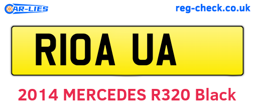 R10AUA are the vehicle registration plates.
