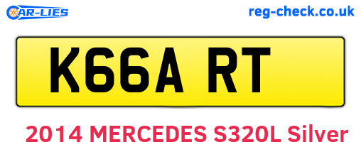 K66ART are the vehicle registration plates.