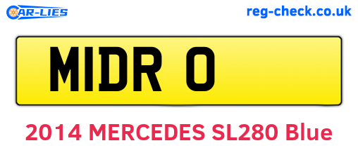 M1DRO are the vehicle registration plates.