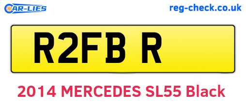 R2FBR are the vehicle registration plates.