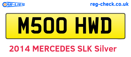 M500HWD are the vehicle registration plates.