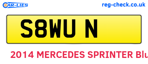 S8WUN are the vehicle registration plates.