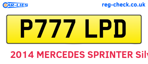 P777LPD are the vehicle registration plates.