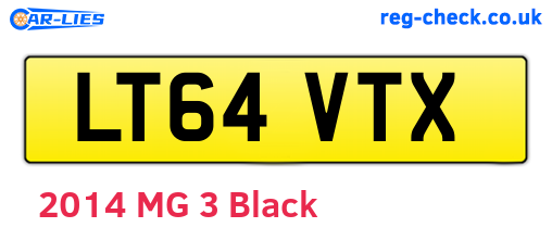 LT64VTX are the vehicle registration plates.