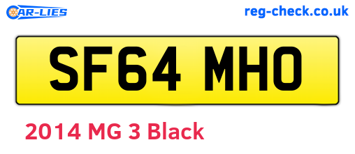 SF64MHO are the vehicle registration plates.