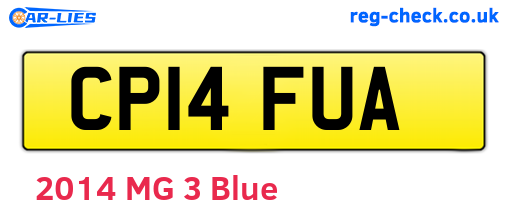 CP14FUA are the vehicle registration plates.