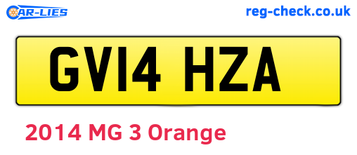 GV14HZA are the vehicle registration plates.