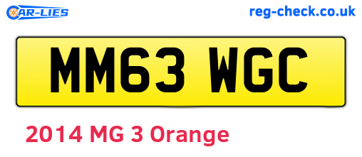 MM63WGC are the vehicle registration plates.
