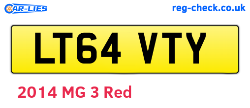 LT64VTY are the vehicle registration plates.