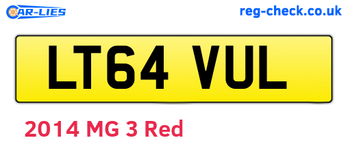 LT64VUL are the vehicle registration plates.