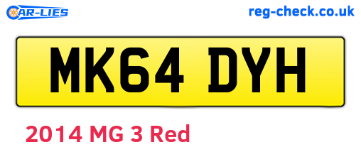 MK64DYH are the vehicle registration plates.