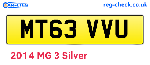 MT63VVU are the vehicle registration plates.