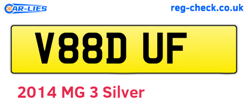 V88DUF are the vehicle registration plates.