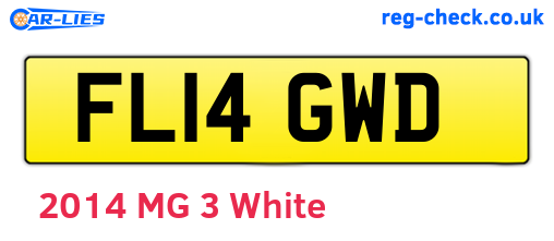 FL14GWD are the vehicle registration plates.
