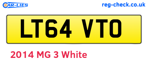 LT64VTO are the vehicle registration plates.