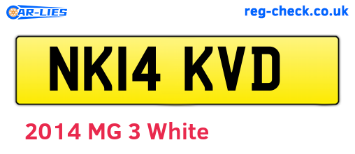NK14KVD are the vehicle registration plates.