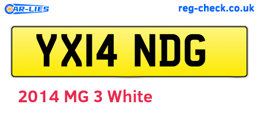 YX14NDG are the vehicle registration plates.