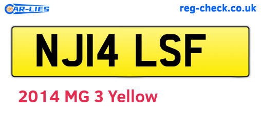 NJ14LSF are the vehicle registration plates.