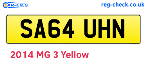 SA64UHN are the vehicle registration plates.