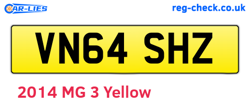 VN64SHZ are the vehicle registration plates.