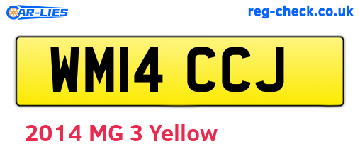 WM14CCJ are the vehicle registration plates.