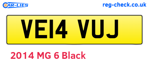 VE14VUJ are the vehicle registration plates.