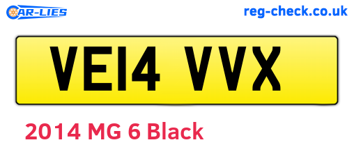 VE14VVX are the vehicle registration plates.