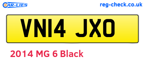 VN14JXO are the vehicle registration plates.