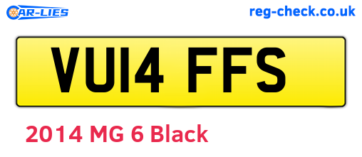 VU14FFS are the vehicle registration plates.