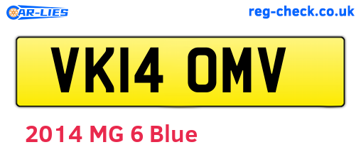 VK14OMV are the vehicle registration plates.