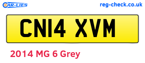 CN14XVM are the vehicle registration plates.