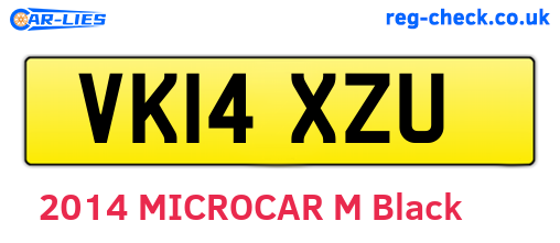 VK14XZU are the vehicle registration plates.